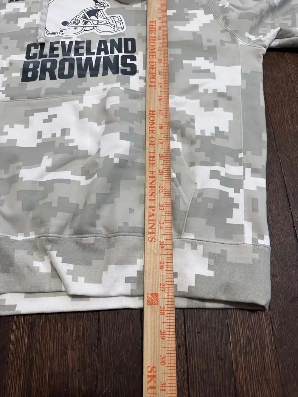 Nike NFL Cleveland Browns 2024 Salute To Service Arctic Camo Pullover Hoodie L